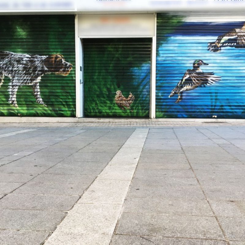 Chien Et Canards Peints Par A-mo Streetart à Nantes